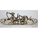 A miniature silver tea and coffee service, A Marston & Co Birmingham 1974,