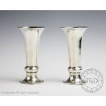 A pair of George V posey vases, Colen Hewer Cheshire, Chester 1919,