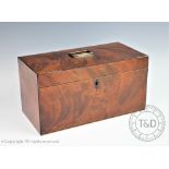 A Victorian mahogany tea caddy,