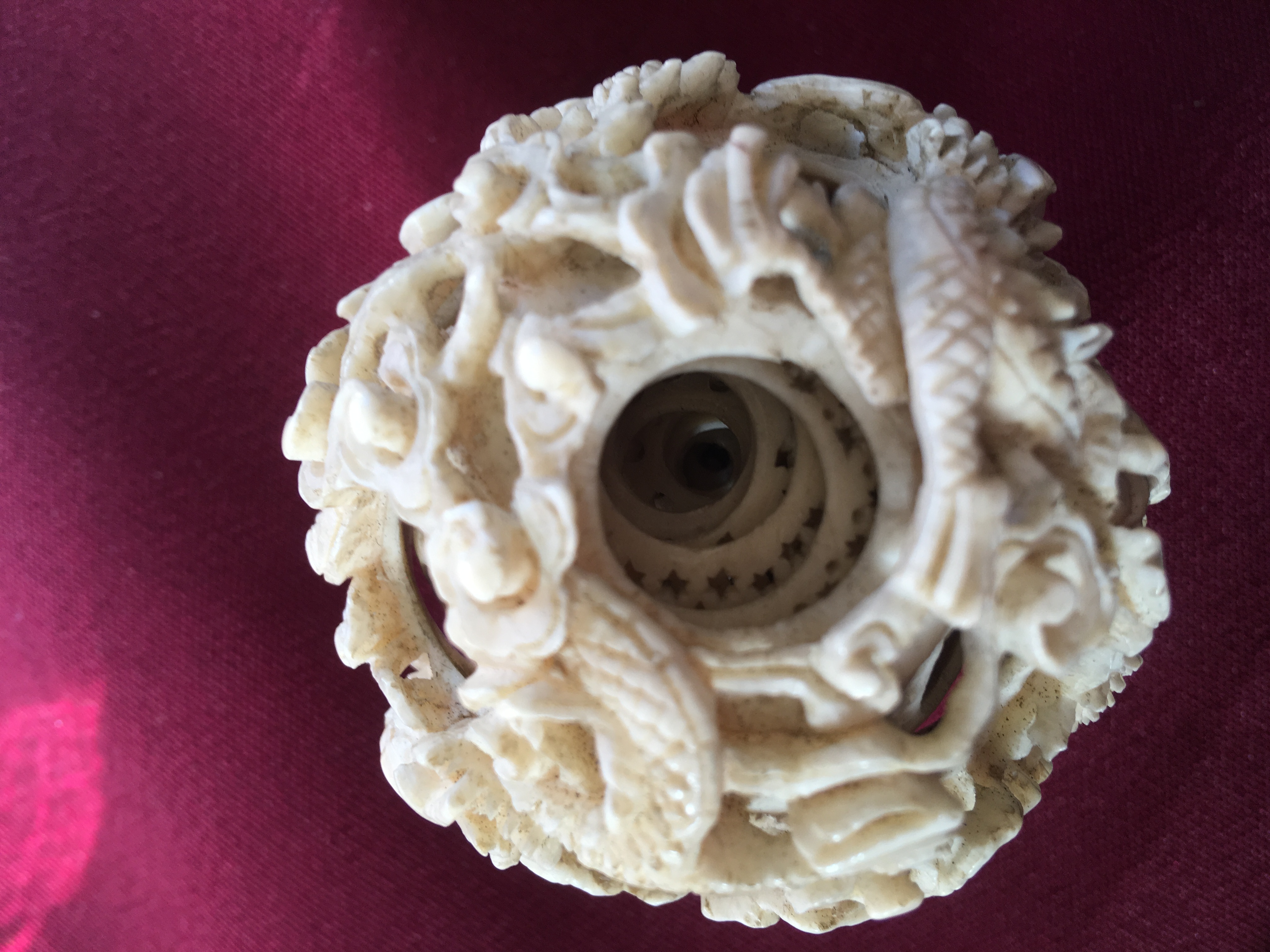 A late 19th century Chinese Canton carved ivory puzzle ball and stand, - Image 2 of 11