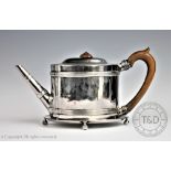 A George III silver teapot and stand, Henry Green, London 1787,