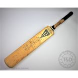 A Duncan Fearnley signed cricket bat by members of the Worcestershire County Cricket Club,