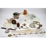 An assortment of jewellery, watches, silver and objects of virtue,