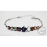 A multi-gem set sentimental bracelet,