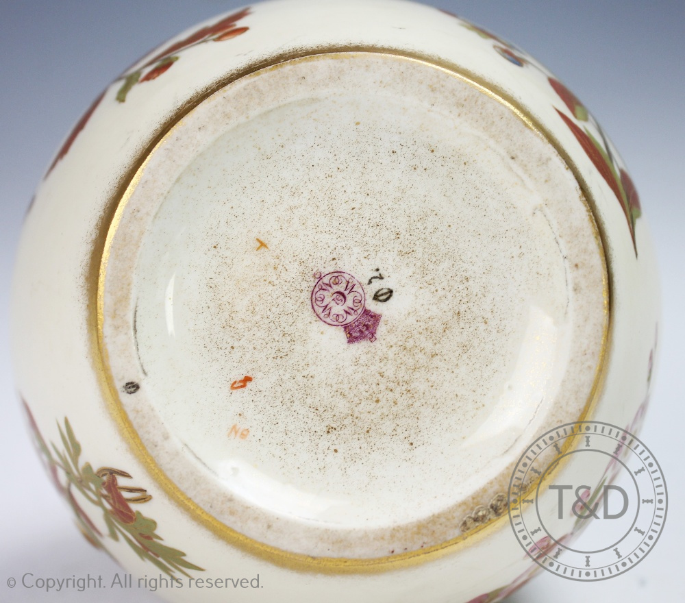 A Royal Worcester porcelain Blush Ivory ewer, date code for 1889, - Image 3 of 3