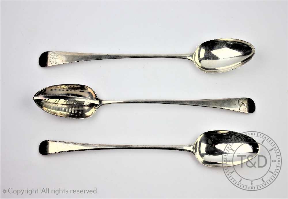 A George II silver basting spoon, George Greenhill Jones, London,