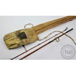 A Hardy Palakona No.246936 fishing rod, circa 1916, 10' three piece with spare tip, No.