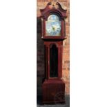 A modern mahogany longcase clock,