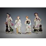 A pair of German porcelain figures, 20th century,