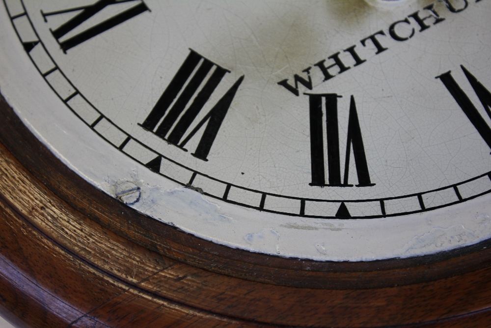A fusee station type clock, with 20cm Roman numeral dial bearing 'Joyce GWR 1296 Whitchurch', - Image 5 of 12