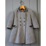 A vintage Hayfords of Sloan Street childs wool coat, with velvet collar, 60cm long,