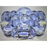 A collection of Spode Italian pattern dinner wares to include a pair of tureens and covers,