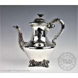 A George IV silver coffee pot, Edward, Edward junior, John & William Barnard, London 1837,