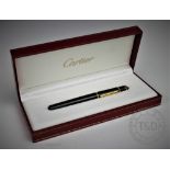 A Cartier Diablo fountain pen with 18ct gold nib,