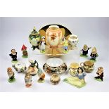 A selection of collectable ceramics to include a Meissen florally encrusted cabinet cup,