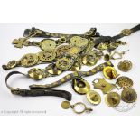 A selection of vintage horse brasses,
