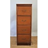 A modern Chinese hardwood filing cabinet, with four drawers,