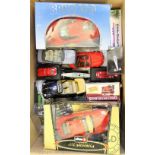 A collection of boxed and loose die cast and other cars and toys,
