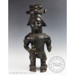 A West African Nigeria carved wood Ibibio figure,