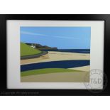 Ian Mitchell, Limited edition print, Sandsend, Signed, titled and numbered 38/250, 39cm x 48.