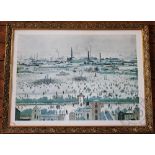 After Laurence Stephen Lowry RBA RA (1887-1976), Print on paper, Manchester park with crowds,
