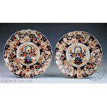 A pair of late 19th century Japanese imari chargers,