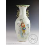 A large Chinese porcelain vase, early 19th century,