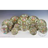 A collection of 19th century Chinese canton famille rose wares to include;
