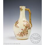 A Royal Worcester porcelain Blush Ivory ewer, date code for 1889,
