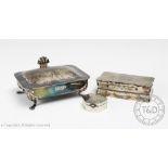 A George V silver Art Deco snuff box, Birmingham 1920,