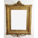 A 19th century giltwood and gesso rectangular wall mirror,