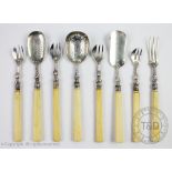 A set of four Austrian silver forks, 19th century,
