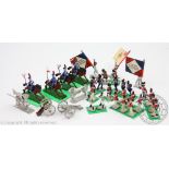A collection of Napoleonic War die cast lead soldiers,