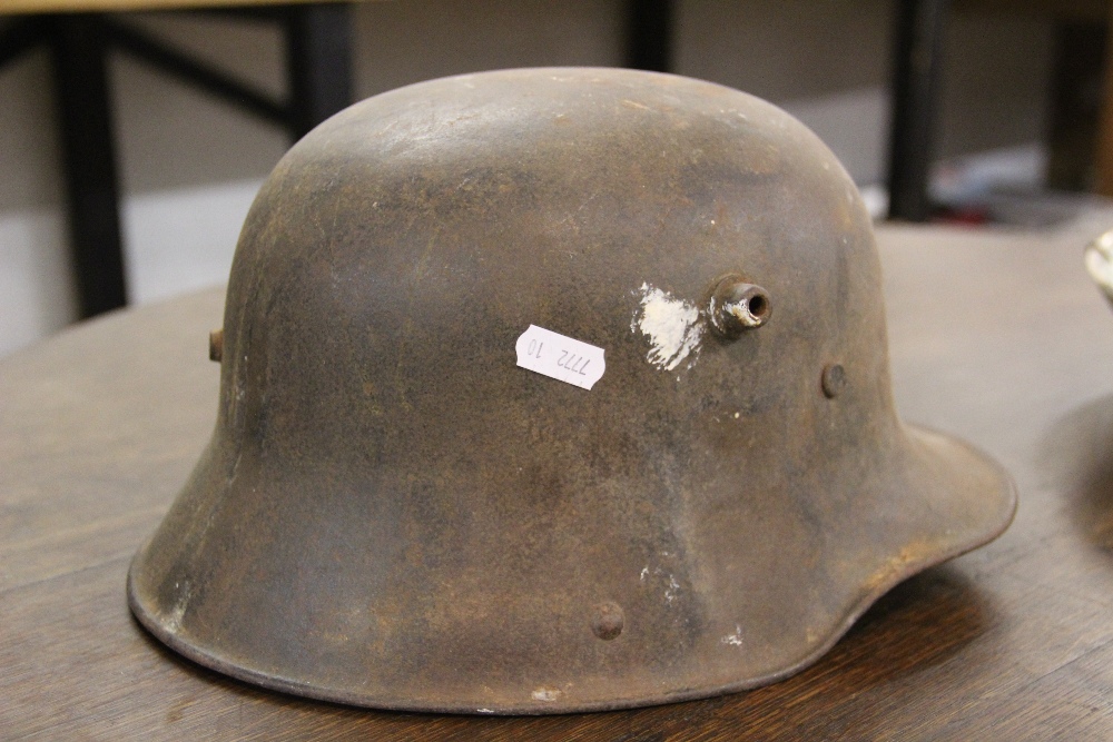 A German helmet - possibly World War I, with a No 2 1980 pattern army uniform, - Image 3 of 5