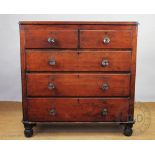 A Victorian stained pine chest,