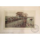 After Cecil Aldin, Colour print, The South Berks Hunt, Signed in pencil,