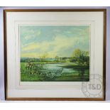 After John King, Colour print, The Wynnstay Hunt, Signed in pencil,