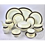 A Royal Grafton Viceroy pattern tea and dinner service comprising; six teacups and saucers,