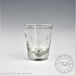 An early 20th century Masonic glass tumbler,