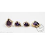 A suite of amethyst set jewellery,