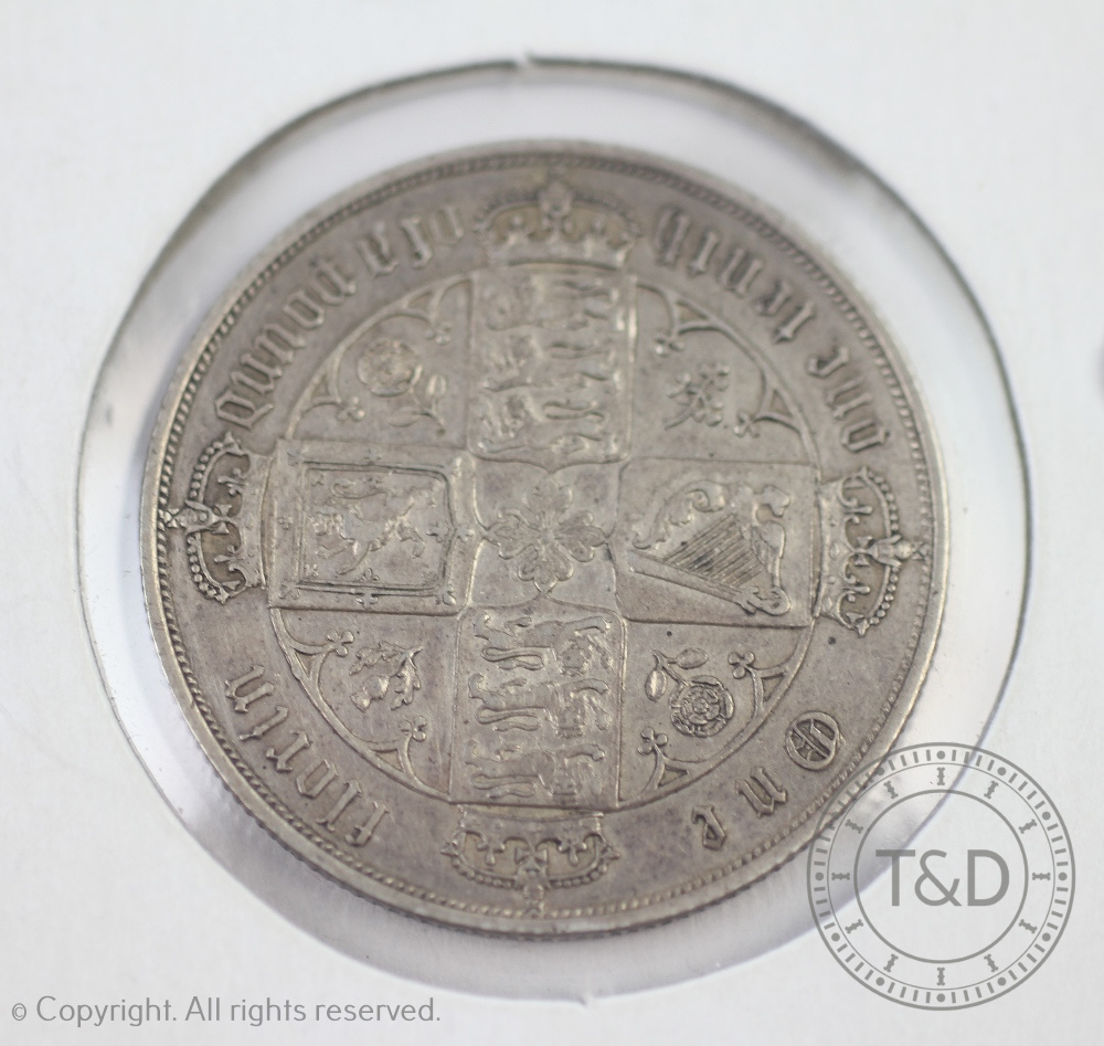 Two Victorian silver florins 1878 and 1884 (2) - Image 2 of 6