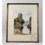 William Outhwaite, Watercolour, King Charles Tower, Chester, Signed, 34cm x 24.