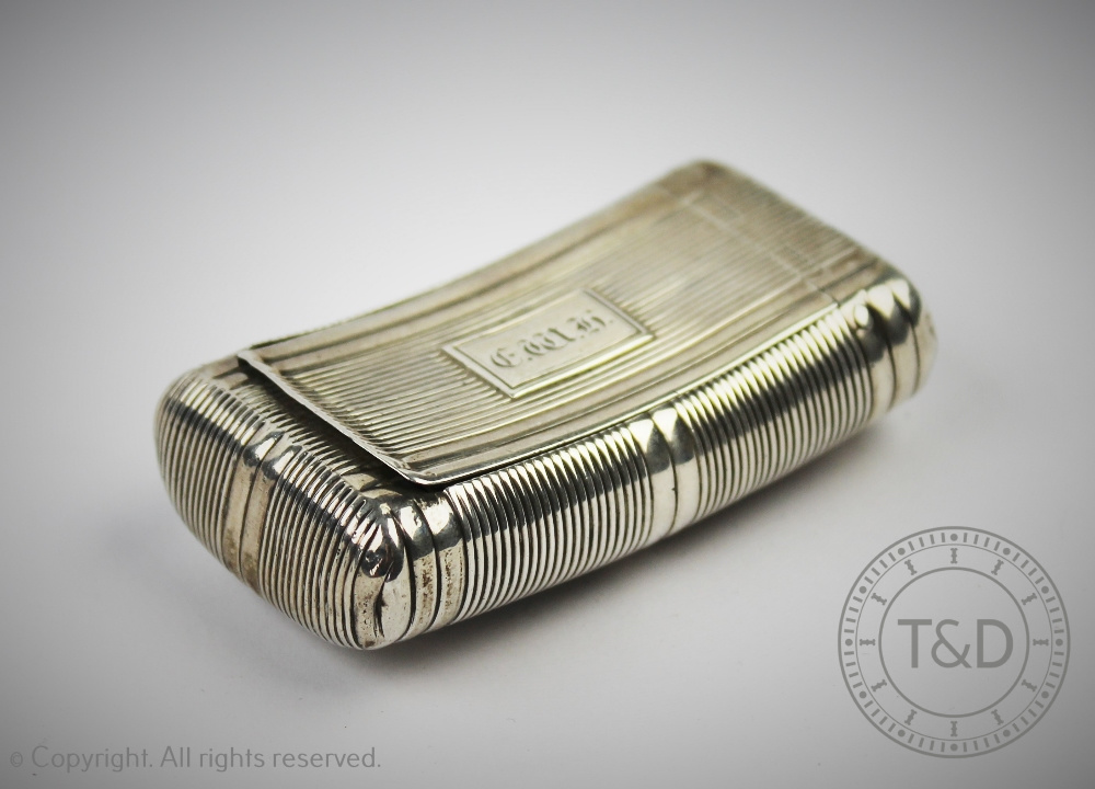 A George III silver snuff box, John Lawrence & Co, Birmingham 1816,