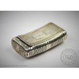 A George III silver snuff box, John Lawrence & Co, Birmingham 1816,