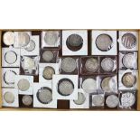 A collection of twenty seven mainly 19th century European coins and others,