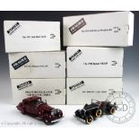 Six Danbury mint model vehicles, comprising 1927 Stutz Black Hawk, 11938 Rolls Royce Phantom III,