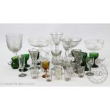 A collection of 18th century and later glasses etc,