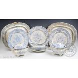 A selection of Asiatic Pheasant blue and white dinner wares, including,
