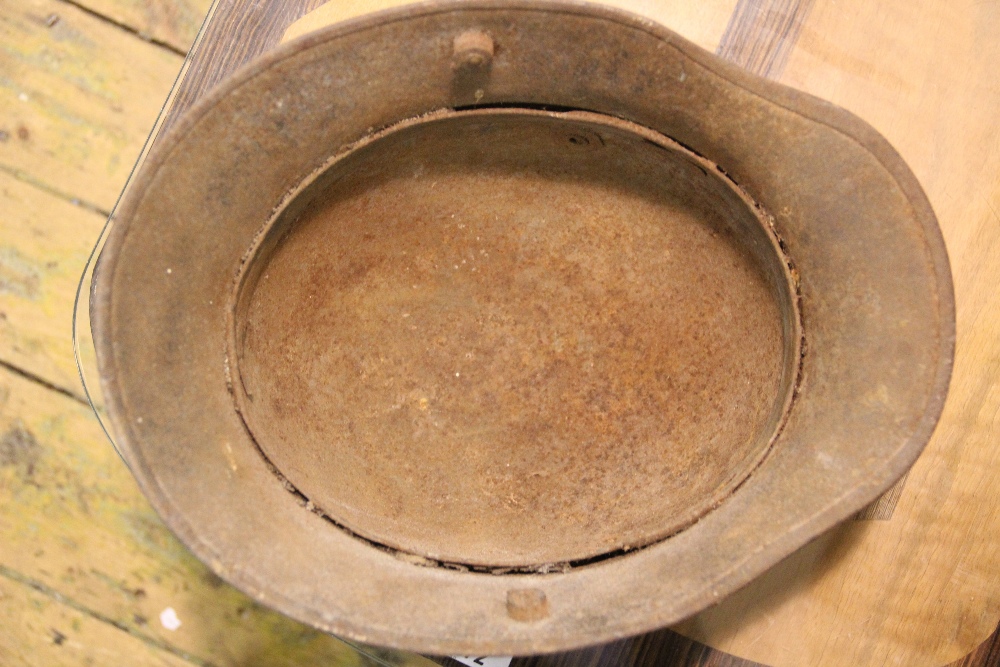 A German helmet - possibly World War I, with a No 2 1980 pattern army uniform, - Image 2 of 5