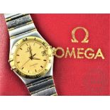An Omega Constellation bi-metal wristwatch,